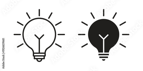 Idea icon collection with multiple styles. EPS10