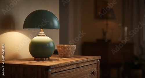 Softly lit green and gray l...