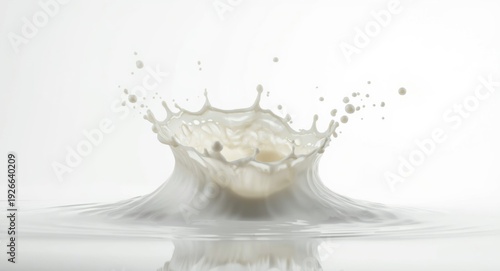 Energetic milk splash with ...