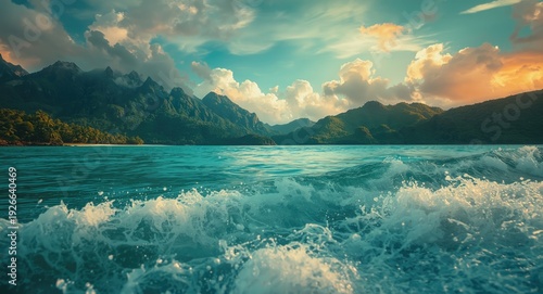 Tranquil marine scene highl...