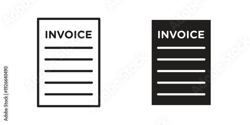 Invoice icon collection with multiple styles. EPS10