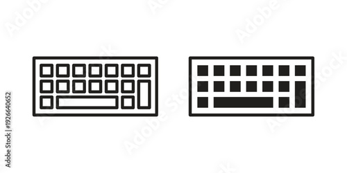 Keyboard icon collection with multiple styles. EPS10