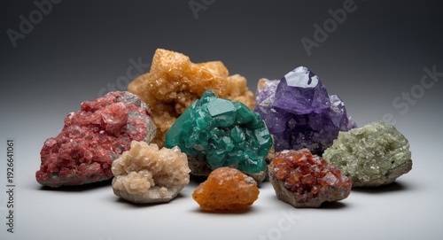 Group of colorful rare eart...