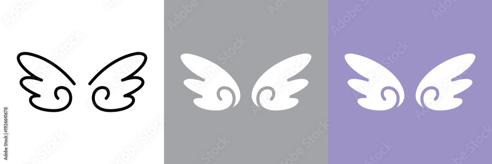 Fototapeta premium 天使の羽アイコン