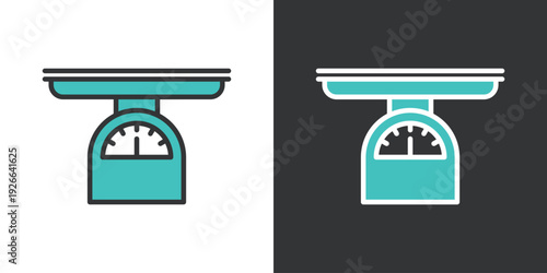 赤ちゃんを乗せる体重計アイコン