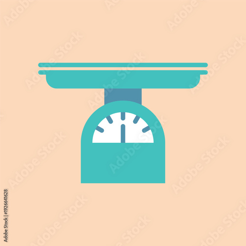 赤ちゃんを乗せる体重計アイコン