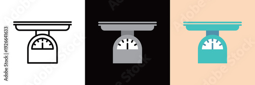 赤ちゃんを乗せる体重計アイコン