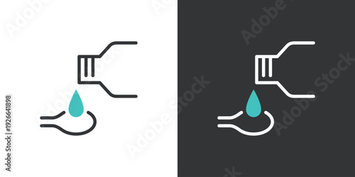 液体をスプーンですくうアイコン
