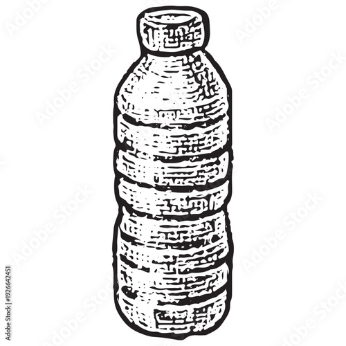 Reusable Water Bottle Sketch for Summer Picnic Essentials