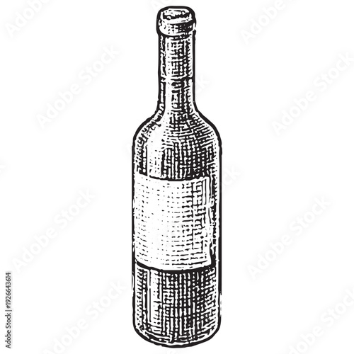 Wine Bottle Illustration for Summer Picnic Essentials