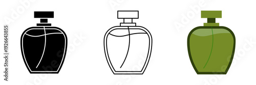 Perfume set icon on white background