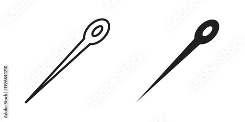 Needle icon collection with multiple styles. EPS10