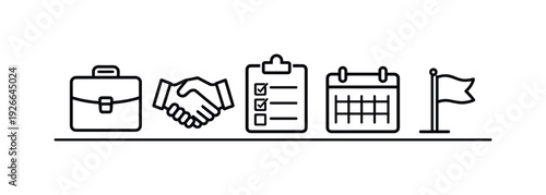 Team collaboration and structured project coordination in a modern business environment focused on shared goals and clear communication, briefcase