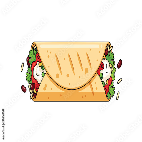 Delicious Submarine Sandwich Filled with Fresh Vegetables and Cheese