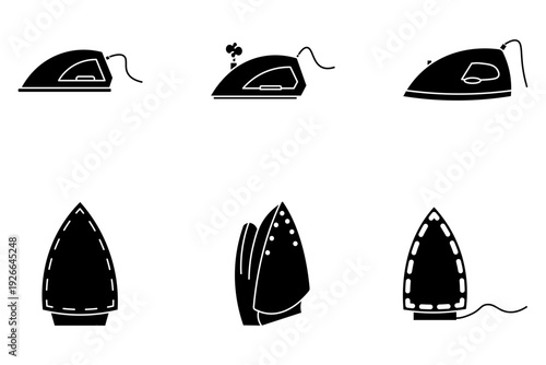 Iron set simple icon on white background