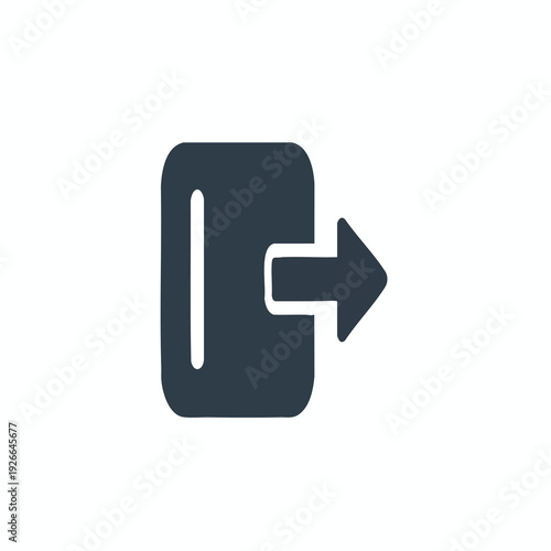 Door Handle with Exit Arrow Sign for Emergency Evacuation