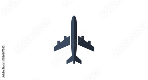 Airplane Flying Through the Sky Silhouette.