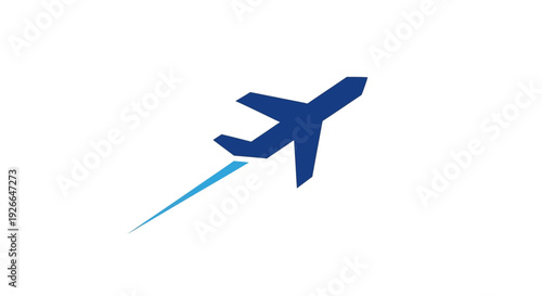 Airplane in flight with trail.