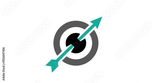 Arrow hitting target bullseye symbol.
