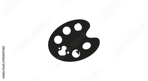 Artist Painter Palette with Paint Colors.