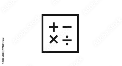 Basic Math Symbols in Box.