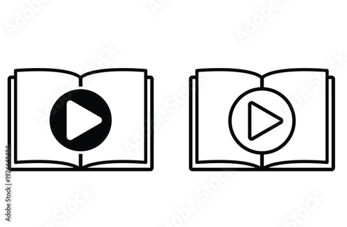 audio book icon vector for web design