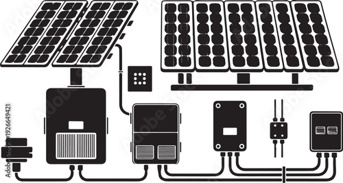 Solar panel system components diagram solar energy