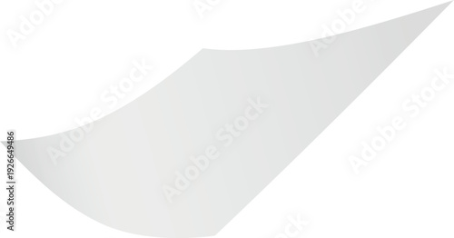 Falling paper sheet. Blank page realistic mockup