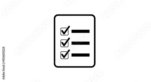 Checklist form with checkboxes marked.