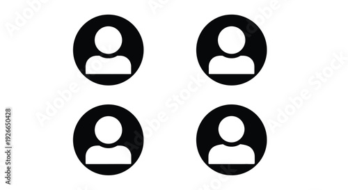 Four anonymous user profile icons depicted in black silhouette