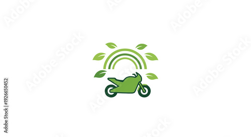 Green Motorcycle Eco Friendly Transportation.