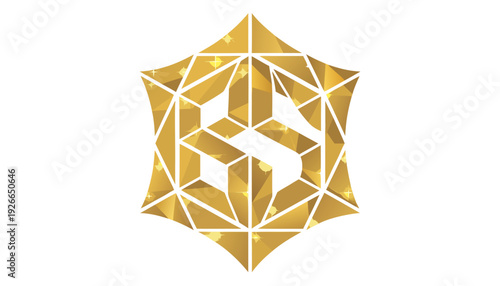 A professional vector background showing a cloud with geometric shapes in a modern design concept.