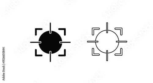 Abstract geometric shapes with a central dark silhouette