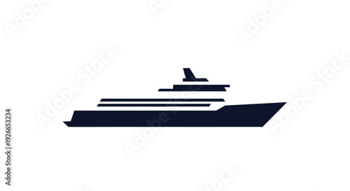 Large Luxury Modern Yacht Boat.