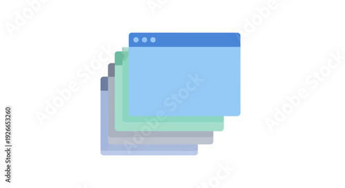 Layers of digital document pages stacked.