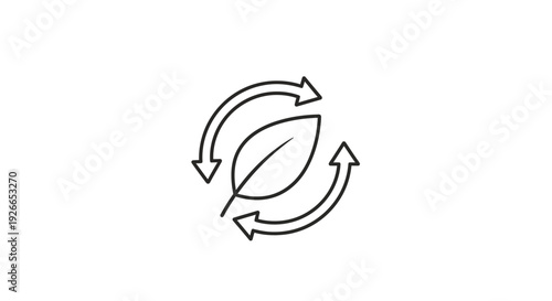 Leaf Recycling Eco Friendly Symbol.