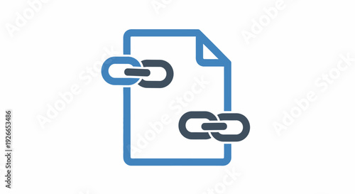 Paper document with chain link.