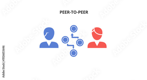 Peer to peer network connection.