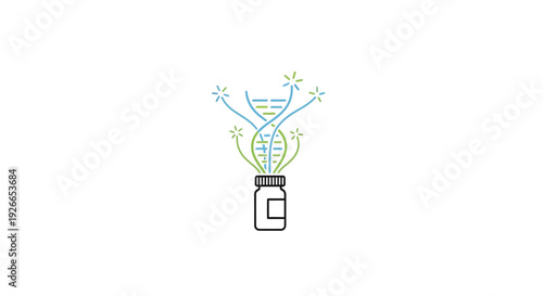 Light Bulb with DNA Helix Inside.