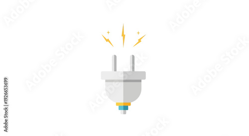 Light Bulb with Electricity Flowing.