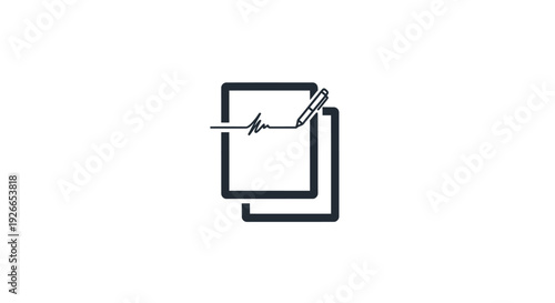 Pencil piercing through paper sheets stacked.