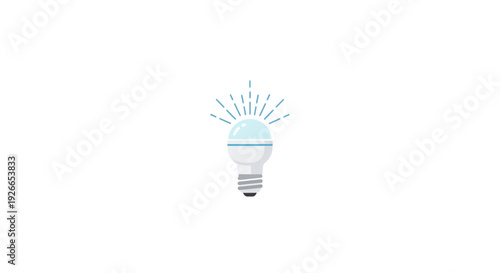 Light Bulb With Radiant Glow Effect.