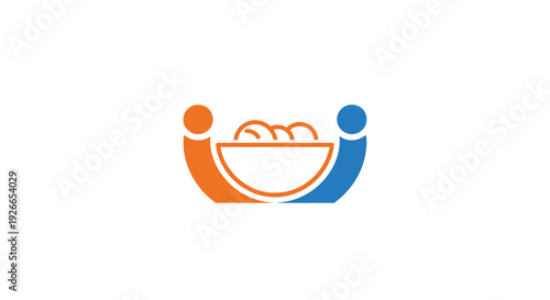 People Sharing a Bowl of Food.