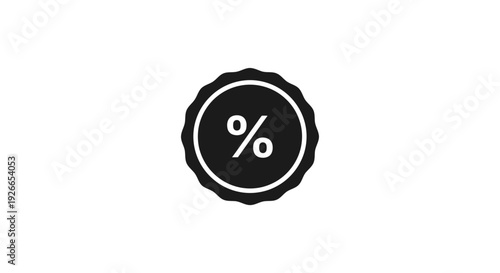 Percent sign symbol icon mark.