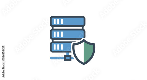 Server with shield and lock security.