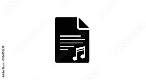 Sheet music on a document.