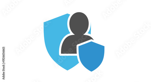 Shield Protecting a Person Icon.