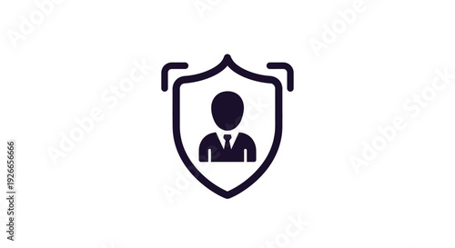 Shield Protecting a Human Icon.