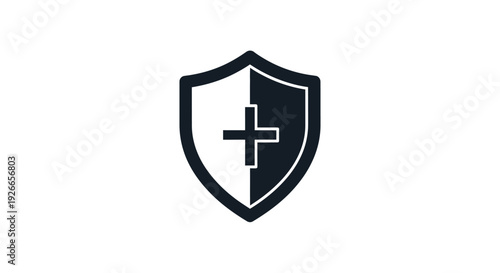 Shield with a medical cross symbol.