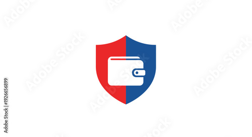Shield with credit card protection symbol.